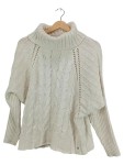 Vorschaubild 1 von Damen Rollkragenpullover Beige Gr. 38 M Zopfstrickmuster Casual