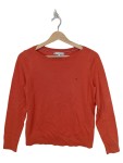 Vorschaubild 1 von Damen Pullover Gr. 34 XS Orange Rundhals Basic Baumwolle