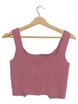 Vorschaubild 2 von Damen Top Rosa Gr. 34 XS Cropped Knopfleiste Casual
