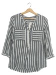 Vorschaubild 1 von Damen Bluse gestreift Grau Casual Gr. 36 S