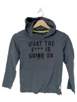Vorschaubild 1 von Kapuzenpullover Hoodie Kinder Gr. 140 Grau Print Casual
