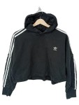 Vorschaubild 1 von Originals Trefoil Hoodie Kapuzenpullover Damen Schwarz Gr. 38 Cropped