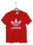 Vorschaubild 1 von Damen T-Shirt Trefoil Logo Rot Gr. 36 S Kurzarm Sportlich