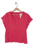 Vorschaubild 1 von Damen T-Shirt Pink Gr. 42 XL Basic Logo 100% Baumwolle