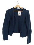 Vorschaubild 1 von Damen Strickjacke Blau Gr. 36 S Basic Baumwolle Langarm