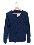 Vorschaubild 1 von Strickjacke Damen Blau Gr. 42 XL Baumwolle Kaschmir Casual