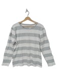 Vorschaubild 1 von Damen Langarmshirt Gr. 42 XL Grau Gestreift Casual Baumwolle