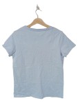 Vorschaubild 2 von Damen T-Shirt V-Ausschnitt Blau Gr. 38 M Basic Kurzarm