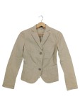 Vorschaubild 1 von Damen Blazer Beige Gr. 34 XS Klassisch Baumwolle