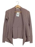 Vorschaubild 1 von Damen Strickjacke Rosa Gr. 34 XS Rippstrick Wasserfall-Ausschnitt Casual