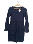 Vorschaubild 1 von Damen Strickkleid Blau Gr. 36 S Casual Minikleid Rippstrick