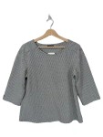 Vorschaubild 1 von Taifun Damen Pullover Gr. 42 XL Grau Kariert 3, 4-Arm Viskose Klassisch