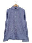 Vorschaubild 1 von Herren Business Hemd Blau Kariert Langarm Slim Fit Gr. 54 XXL