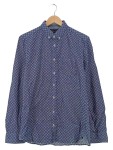 Vorschaubild 1 von Herren Freizeithemd Blau Geometrisch Button-Down Gr. 48 M