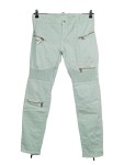 Vorschaubild 1 von Stoffhose Biker-Stil Damen Grün Gr. 38 Reißverschluss-Details