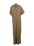 Vorschaubild 1 von Damen Jumpsuit Overall Beige Gr. 38, M Casual Reißverschluss