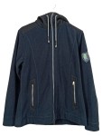 Vorschaubild 1 von Fleecejacke Damen Blau Gr. 42/XL Polyester Uni Outdoor Langarm