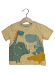 Vorschaubild 1 von T-Shirt Kinder Gelb Gr. 80 Baumwolle Tiermotive Casual Kurzarm
