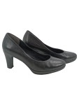 Vorschaubild 1 von Damen Pumps Schwarz Leder Gr. 37 Klassisch Elegant Business