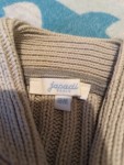 Vorschaubild 3 von Strickjacke Kinder Beige Gr. 80, 18M Baumwolle Rippstrick