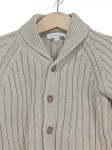 Vorschaubild 2 von Strickjacke Kinder Beige Gr. 80, 18M Baumwolle Rippstrick