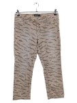 Vorschaubild 1 von Damen Stoffhose Beige Animal-Print Gr. 40 W31 L24 Baumwolle