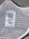 Vorschaubild 2 von Baby Jogginghose Stramplerhose mit Füßen Gestreift Beige Gr. 44