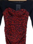 Vorschaubild 3 von Cocktailkleid Damen Gr. 34 XS Rot Animal-Print Schlauchkleid Party