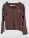 Vorschaubild 2 von Langarmshirt Braun Gr. 152 Spitze Strass Logo Casual