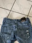 Vorschaubild 6 von Herren Jeans Tapered Fit Blau Destroyed Gr. 46 W36 L30