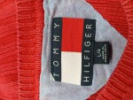 Vorschaubild 2 von Herren Pullover Gr. 50 L Rot Rippstrick Baumwolle Logo