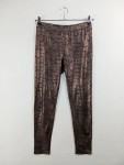 Vorschaubild 2 von Damen Leggings Braun Metallic-Look Gr. 40 Party Glamourös