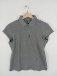 Vorschaubild 3 von Poloshirt Damen Grau Gr. 40 L Kurzarm Baumwolle