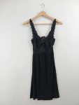 Vorschaubild 4 von Nachthemd mit Spitze Schwarz Damen Gr. 34 XS Viskose