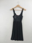Vorschaubild 3 von Nachthemd mit Spitze Schwarz Damen Gr. 34 XS Viskose