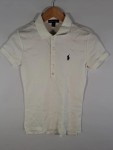 Vorschaubild 3 von Damen Poloshirt Weiß Gr. 36/S Klassisch Baumwolle Kurzarm