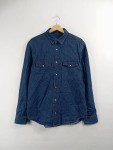Vorschaubild 3 von Herren Freizeithemd Jeanshemd Blau Gr. 50 L Denim Western Casual