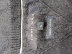 Vorschaubild 2 von Herren Pullover V-Neck Blau Gr. 50 L Baumwolle Kaschmir