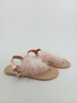 Vorschaubild 6 von Damen Zehentrenner Sandalen Rosa Gr. 40 Federbesatz