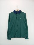 Vorschaubild 2 von Herren Pullover Rugby Shirt Grün Gr. 48 M Baumwolle Langarm