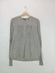 Vorschaubild 2 von Damen Langarmshirt Grau Gr. 40 L Knopfleiste Viskose