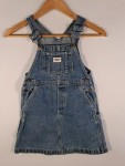 Vorschaubild 2 von Jeanskleid Kinder Blau Gr. 110 Baumwolle Uni Casual Freizeit