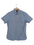 Vorschaubild 1 von Freizeithemd Herren Gr. 48 M Blau Kurzarm Button-Down Slim Fit