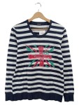 Vorschaubild 1 von Pullover Damen Gr. 40 L Mehrfarbig Gestreift Union Jack Casual