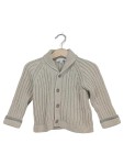 Vorschaubild 1 von Strickjacke Kinder Beige Gr. 80, 18M Baumwolle Rippstrick