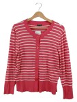 Vorschaubild 1 von Edition Strickjacke Damen Gr. 40 L Pink Gestreift Viskose Casual