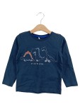 Vorschaubild 1 von Kinder Langarmshirt Gr. 98 Blau Dinosaurier Motiv 100% Baumwolle