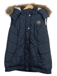 Vorschaubild 1 von Steppweste Blau Gr. 176 Kapuze Fellbesatz Casual