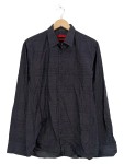 Vorschaubild 1 von Herren Business Hemd Blau Kariert Gr. 48 M Langarm