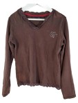 Vorschaubild 1 von Langarmshirt Braun Gr. 152 Spitze Strass Logo Casual